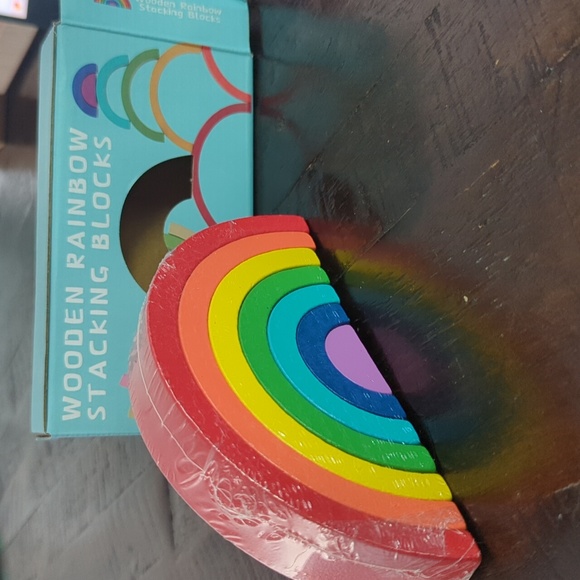 WoodRainbow | Toys | Wooden Rainbow Stacking Blocks | Poshmark